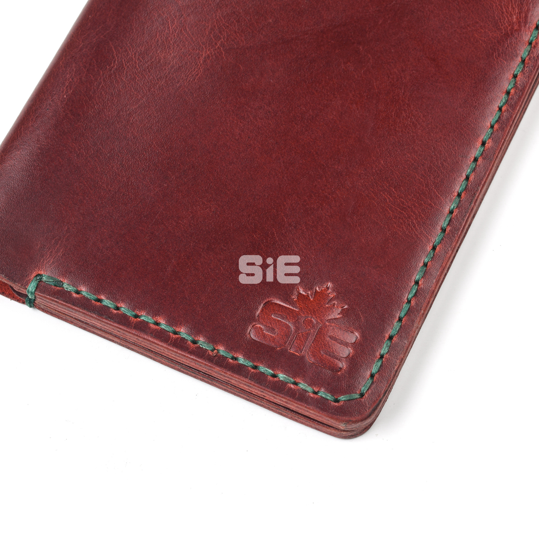 Men's Oxblood Burgundy Leather Passport Holder and Travel Wallet