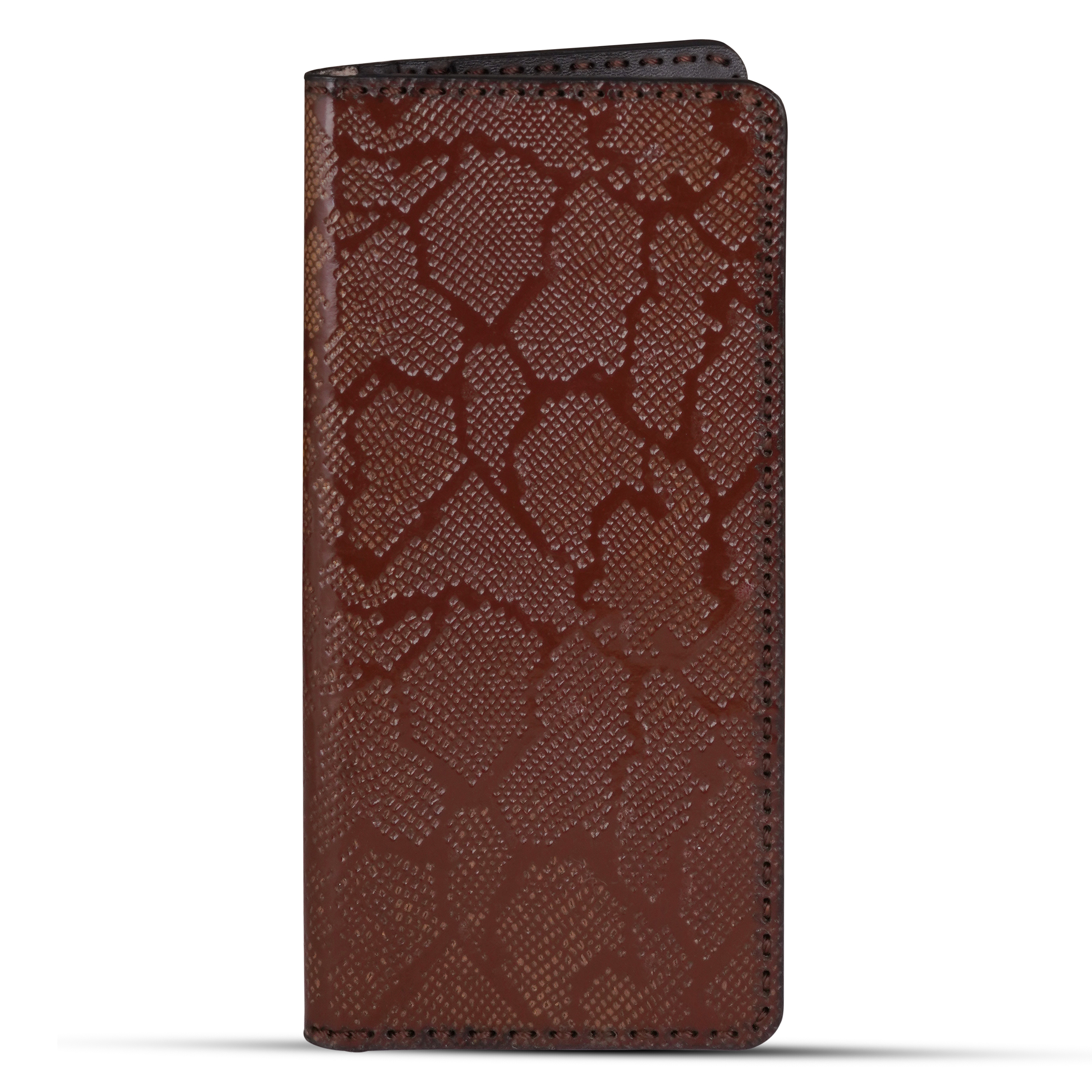 Snake Print Long Wallet Brown - Mens / Ladies